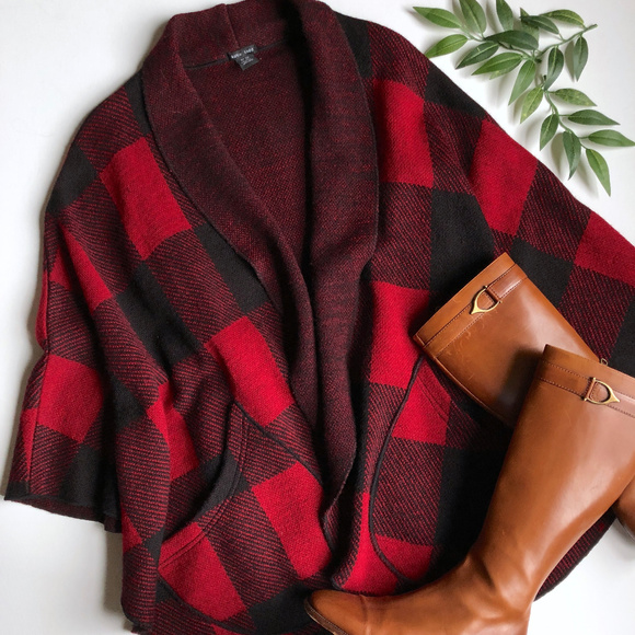 Katie Todd Jackets & Blazers - Buffalo Plaid 100% Wool Cape